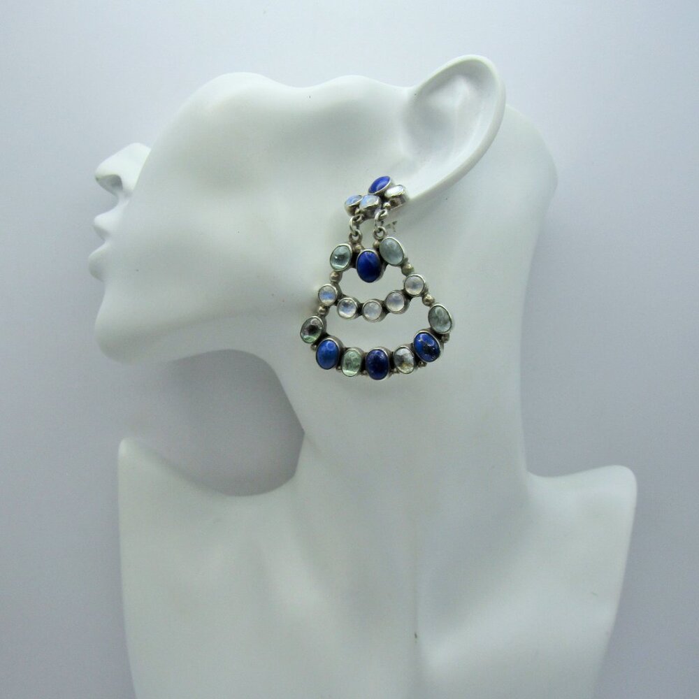 Nakai 925 Silver Navajo Chandelier Earrings
